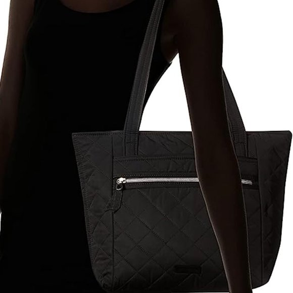 Vera Bradley * Women's Performance Twill Small Vera Tote Bag- Black * NWT* - Picture 2 of 6